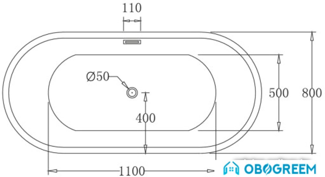Ванна BelBagno BB71 170x75