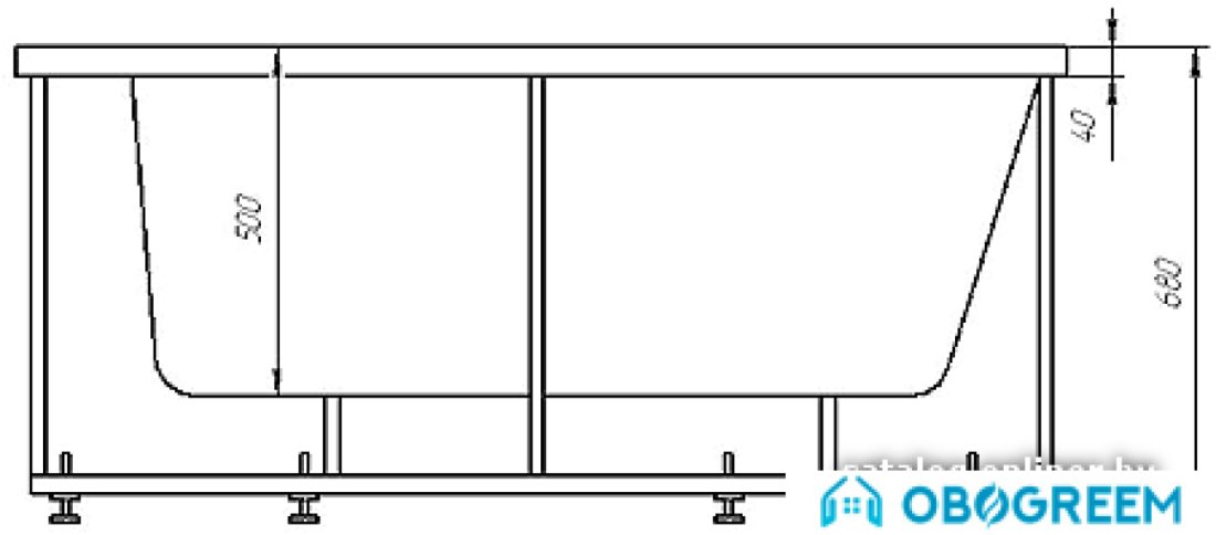 Ванна Aquatek Вирго 150x100L