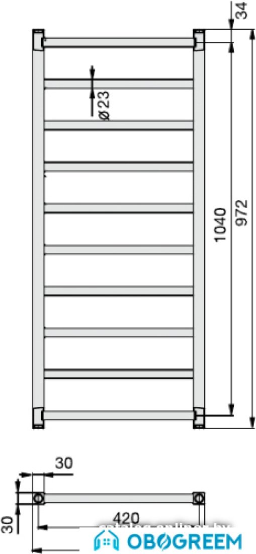 Полотенцесушитель Zehnder Stalox STX-100-045