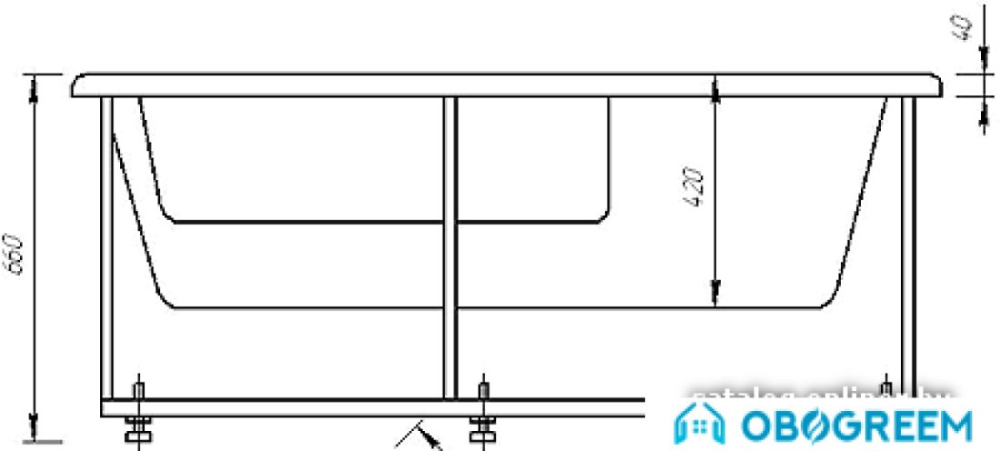 Ванна Aquatek Агава 156x156