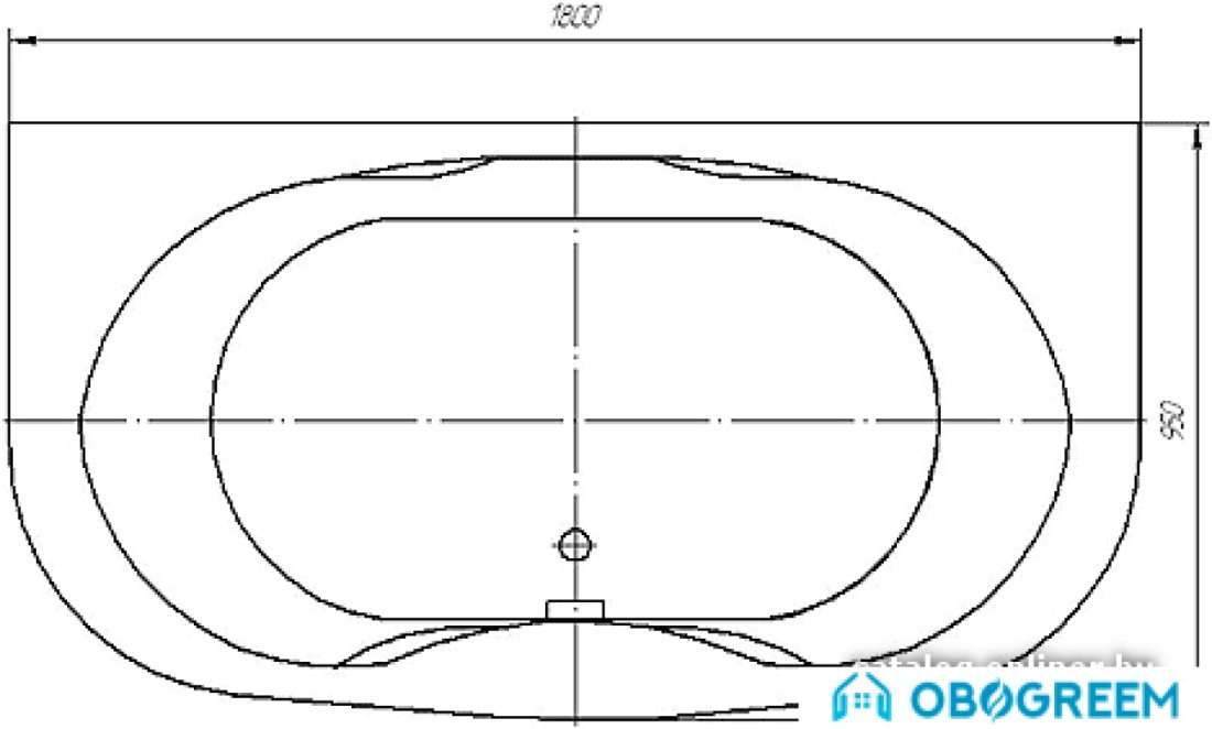 Ванна Aquatek Мелисса 180x95