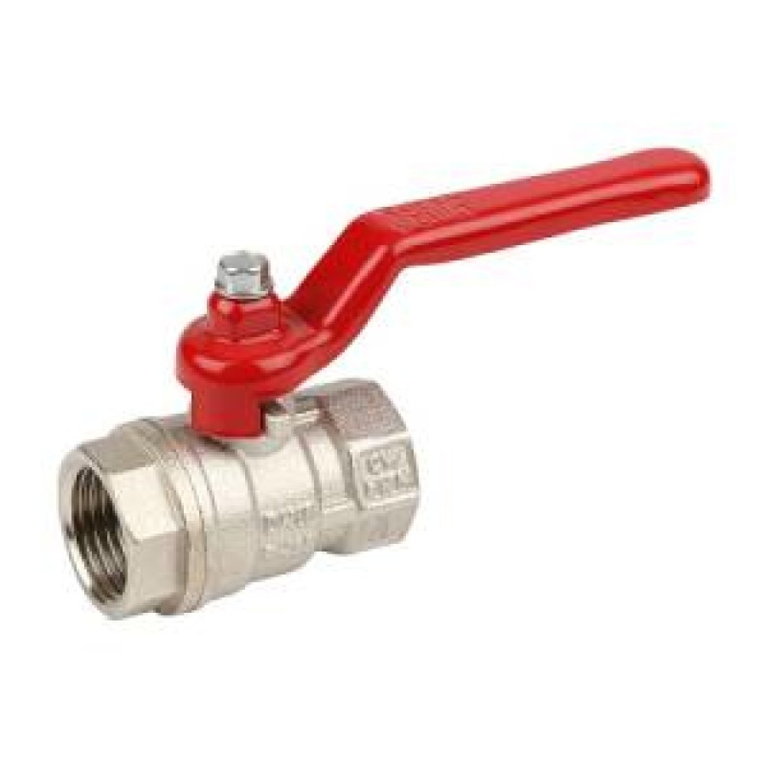 Кран шаровой STOUT - 3/4" (ВР/ВР, PN30, Tmax 150°С, ручка-рычаг красная)