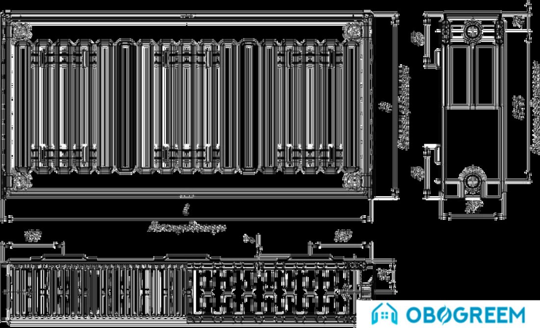 Стальной панельный радиатор Лидея ЛК 22-330 тип 22 300x3000