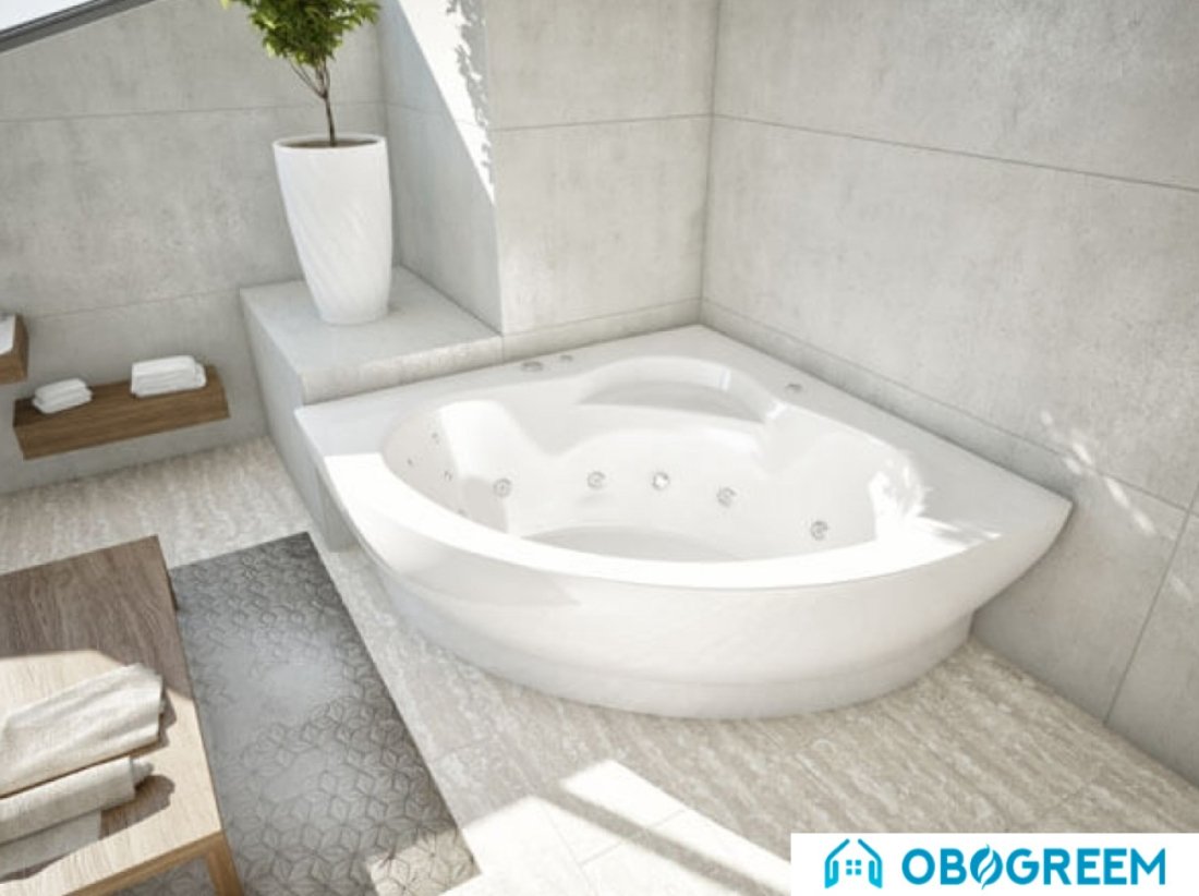 Ванна Aquatek Калипсо 146x146 (гидромассаж стандарт 4 форсунки, экран)