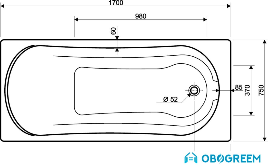 Ванна Kolo Comfort 170x75