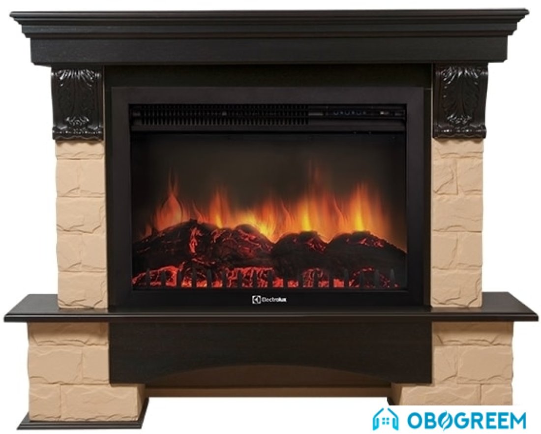 Портал Firelight Forte 30S (камень бежевый/шпон венге)