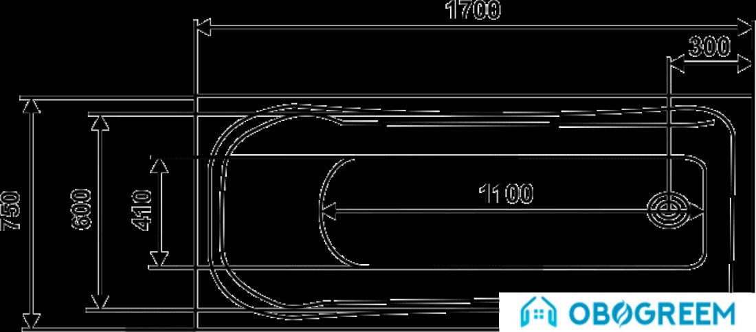 Ванна Eurolux Карфаген 170x75