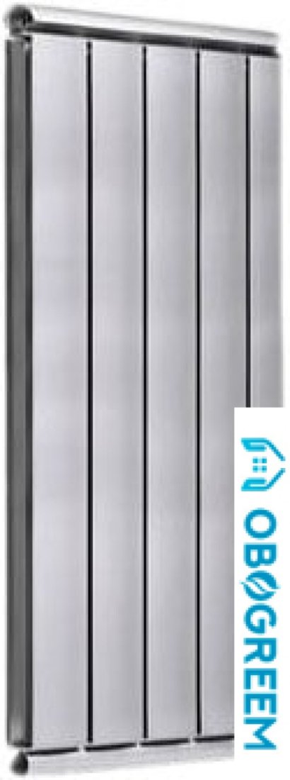 Алюминиевый радиатор Silver S 1000 (1 секция, темное серебро муар)