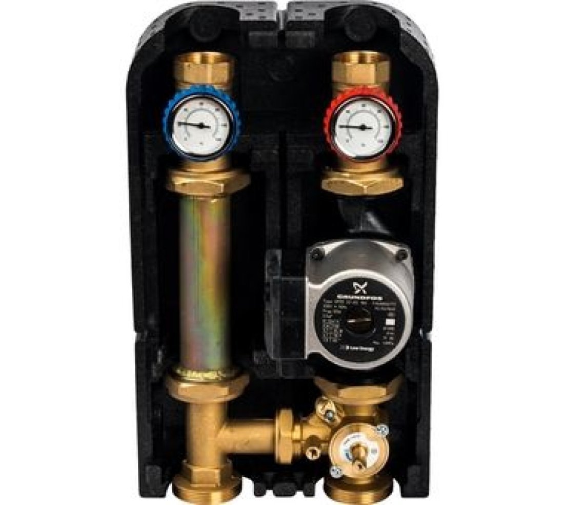 STOUT Насосная группа со смесителем 1" с насосом Grundfos UPSO 25-65 DN 32