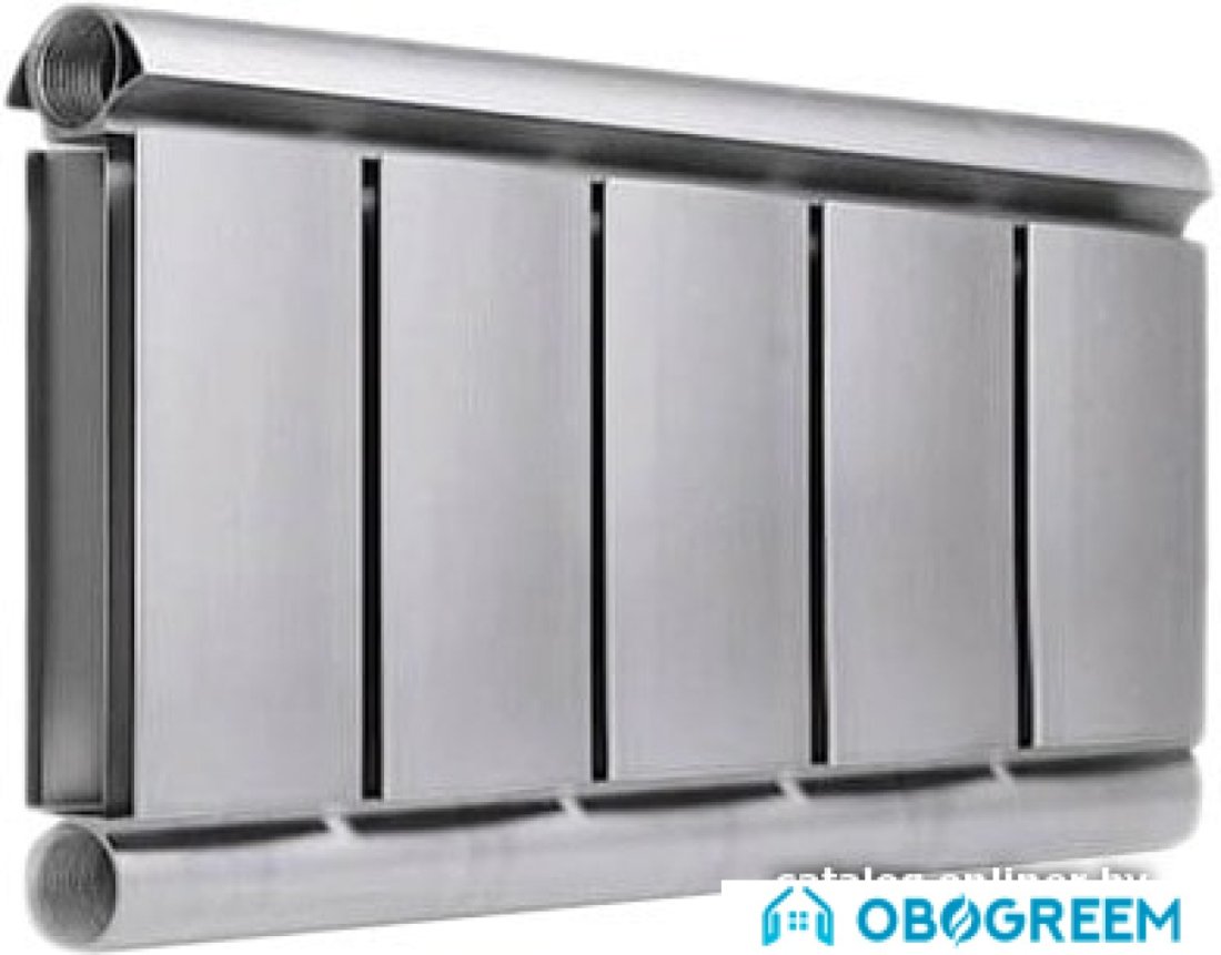 Алюминиевый радиатор Silver S 250 (7 секций, темное серебро муар)