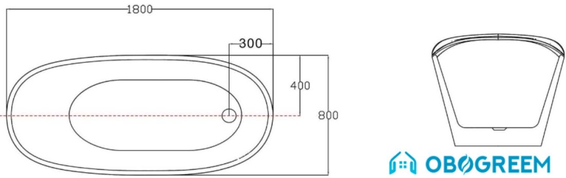 Ванна Fiinn Альтея 180x80 A-5003