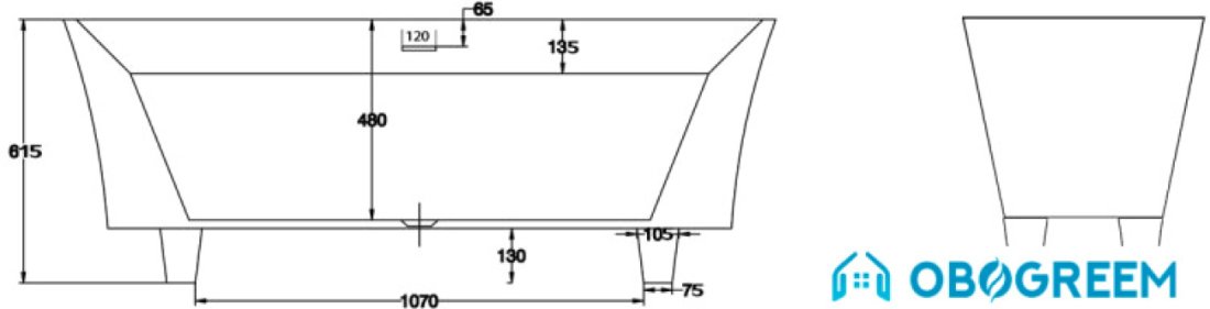 Ванна BelBagno BB40 170x80