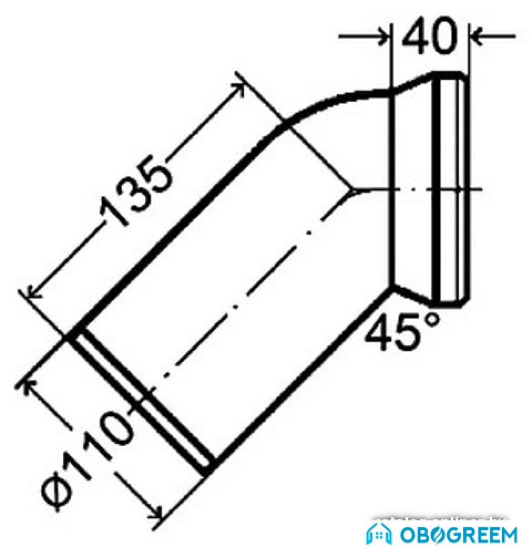 Фитинг Viega Соединительный отвод 45° DN100 101718