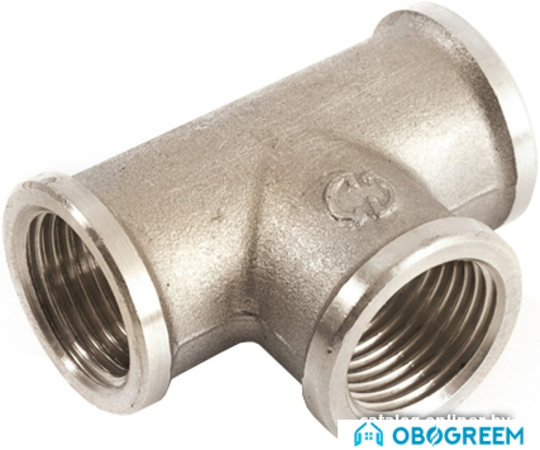 General Fittings Тройник прямой никелированный 2700.14.N 1"