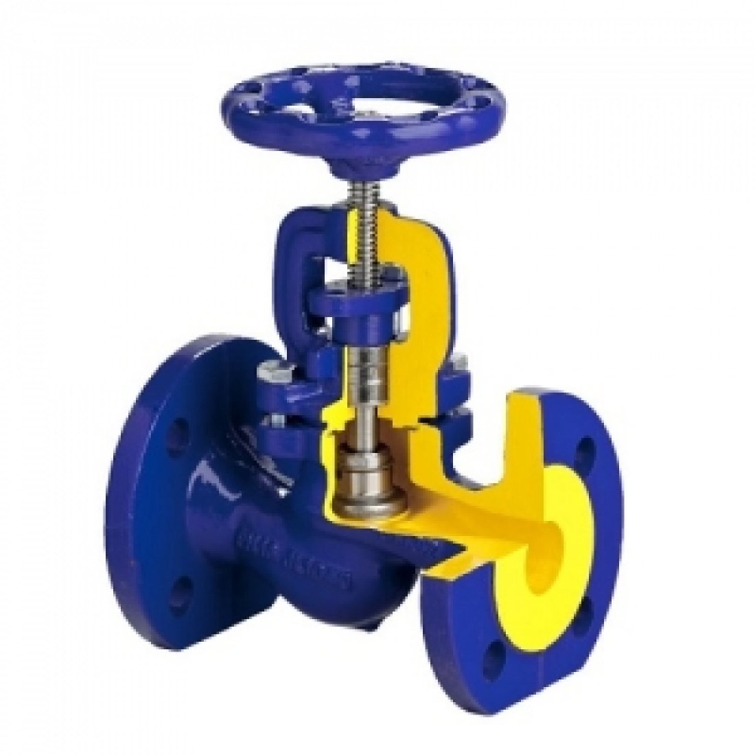 Клапан запорный BROEN V215 - Ду80 (ф/ф, PN16, Tmax-300°С, чугун, графитовое уплотнение)