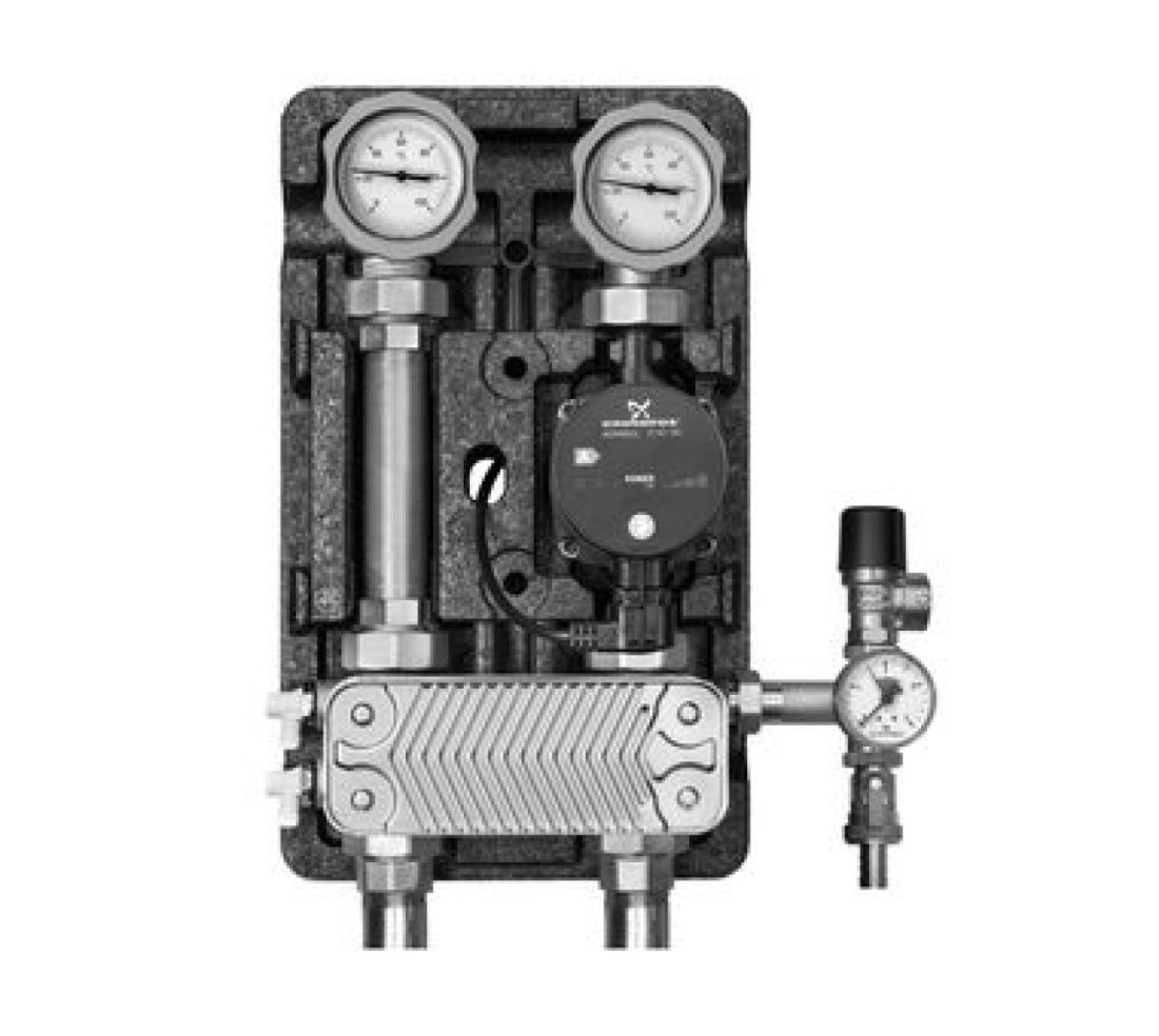 Meibes Насосная группа UK 1" с насосом Grundfos UPS 25-60, т/о 20 пл.