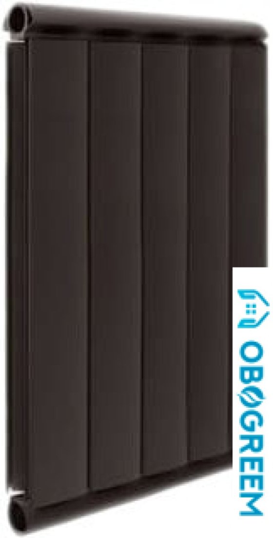 Алюминиевый радиатор Silver S 1100 (1 секция, шоколадный муар)