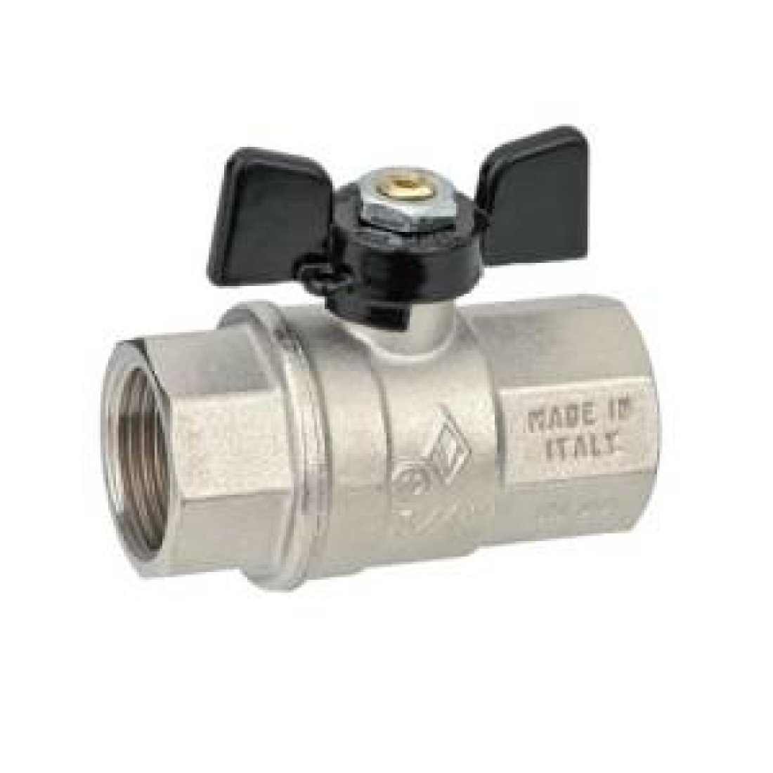 Кран шаровой Bugatti Nevada 402 - 3/4" (ВР/ВР, PN40, Tmax 120°С, ручка-бабочка черная)