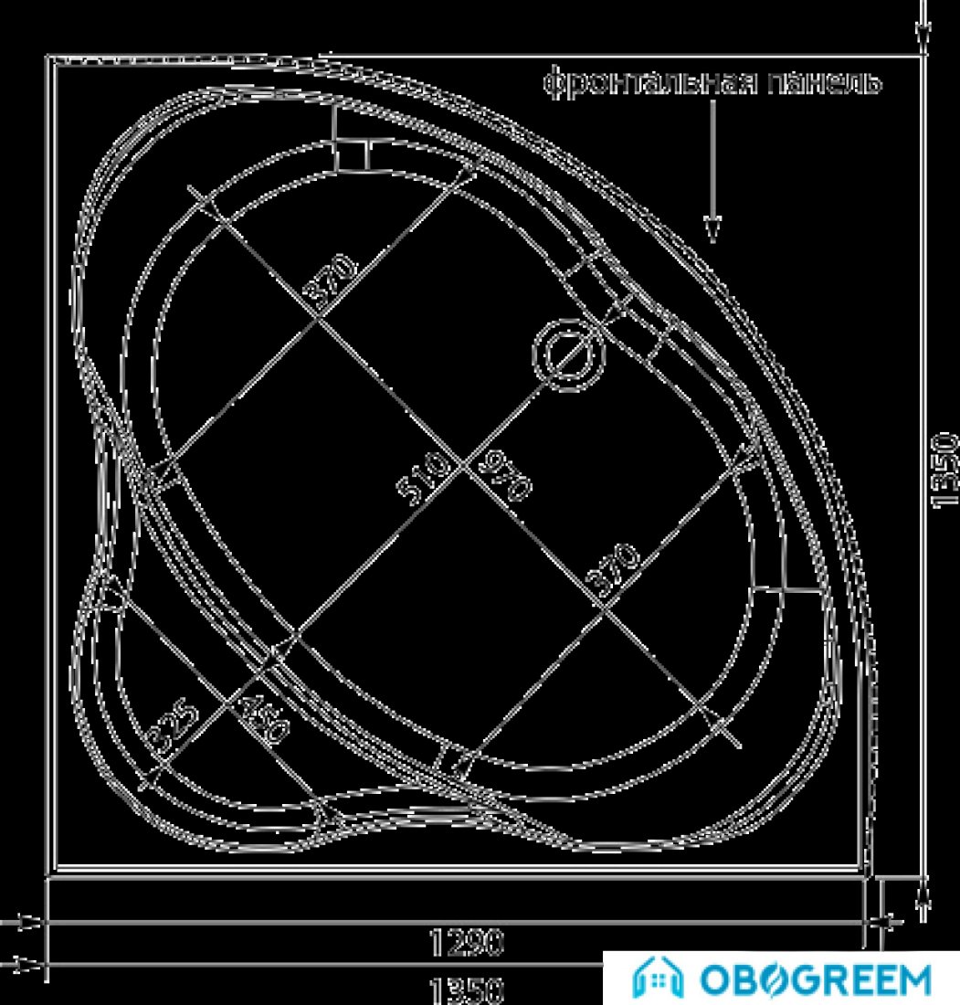 Ванна Aquanet Vitoria 135x135