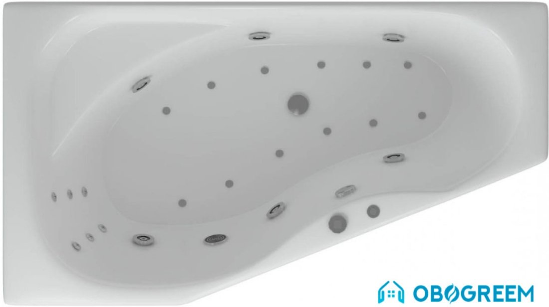 Ванна Aquatek Медея 170x95 (2 экрана, слив слева)