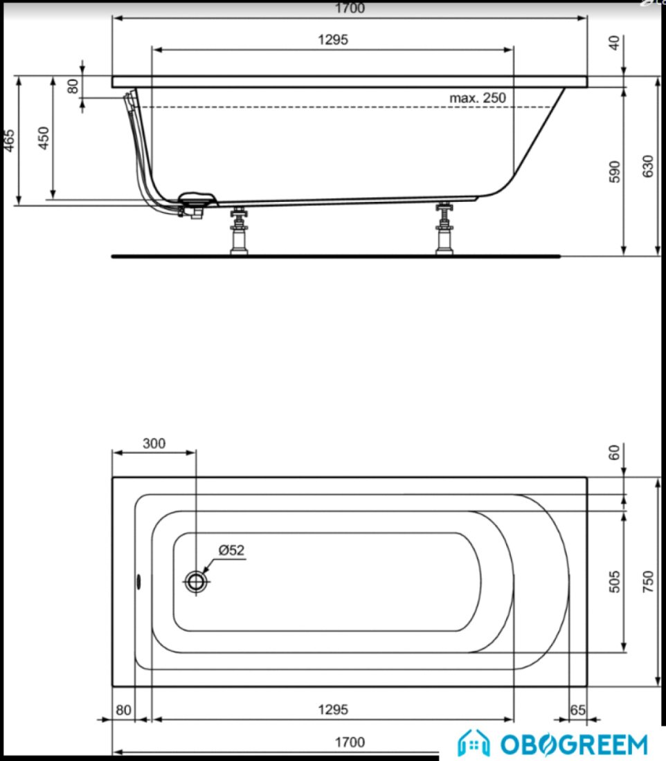 Ванна Ideal Standard Hot Line 170x75 K274601