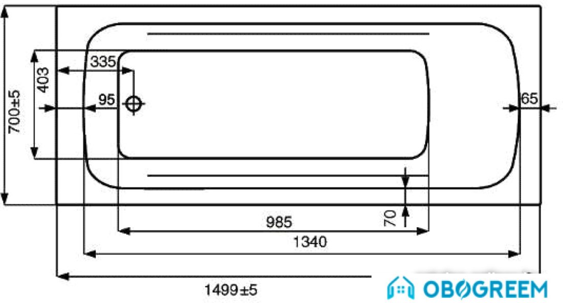 Ванна Jika Clavis 150x70 Premium [2.3249.1.000.674.1]