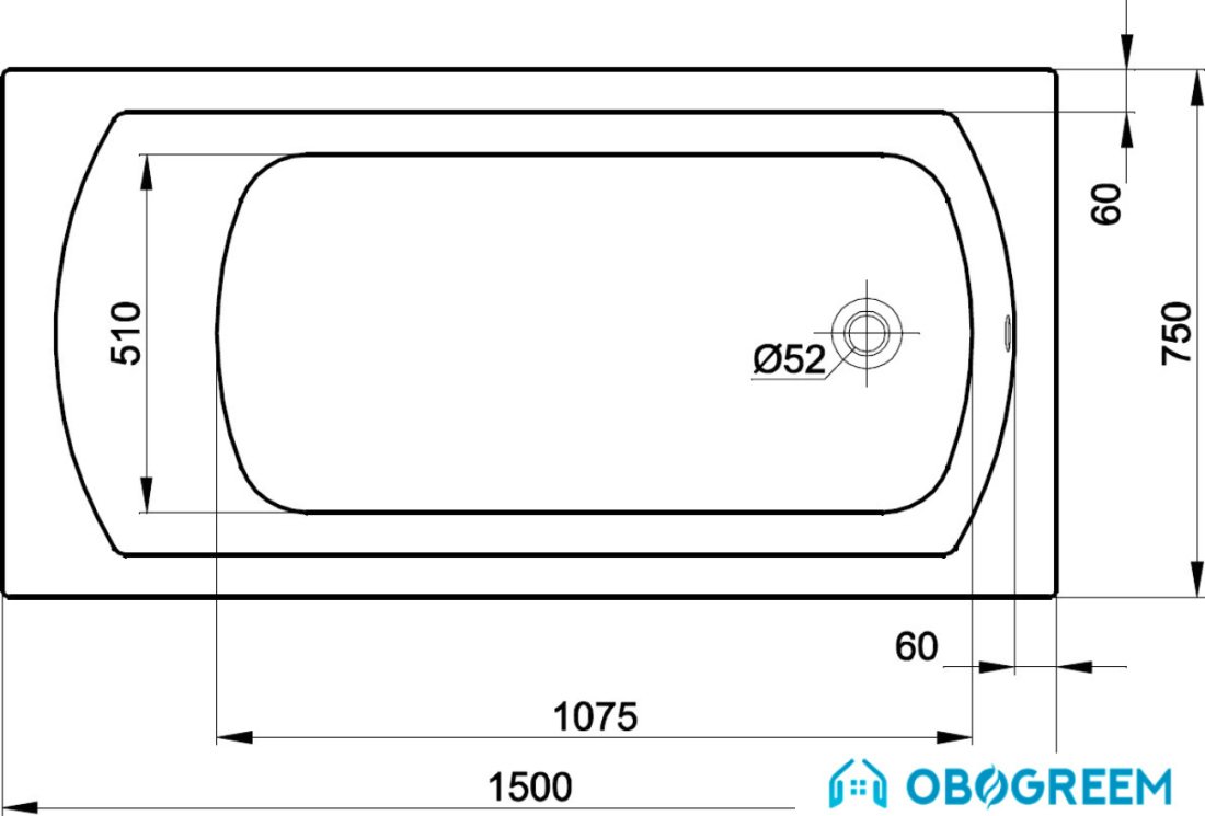 Ванна Kolo Perfect 150x75