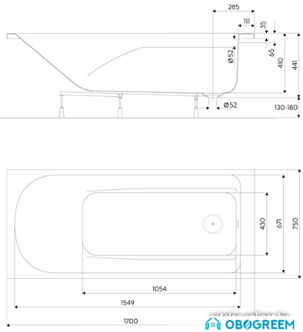 Ванна Kolo Comfort Plus 170x75 [XWP1470000]