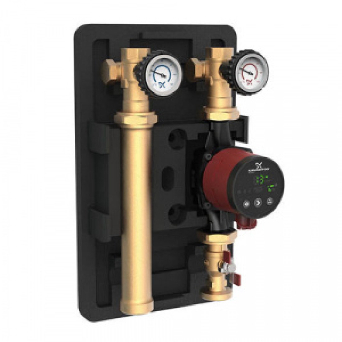 Насосная группа Grundfos HEATMIX D25 - 1" x 1"1/2 (с прямым контуром, насос ALPHA2 25-60 180)