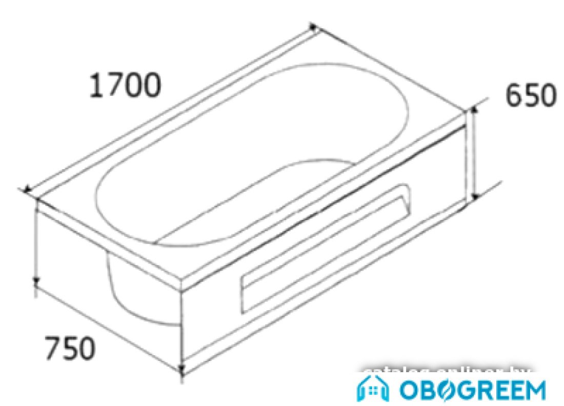 Ванна Appollo TS-9012 170x75