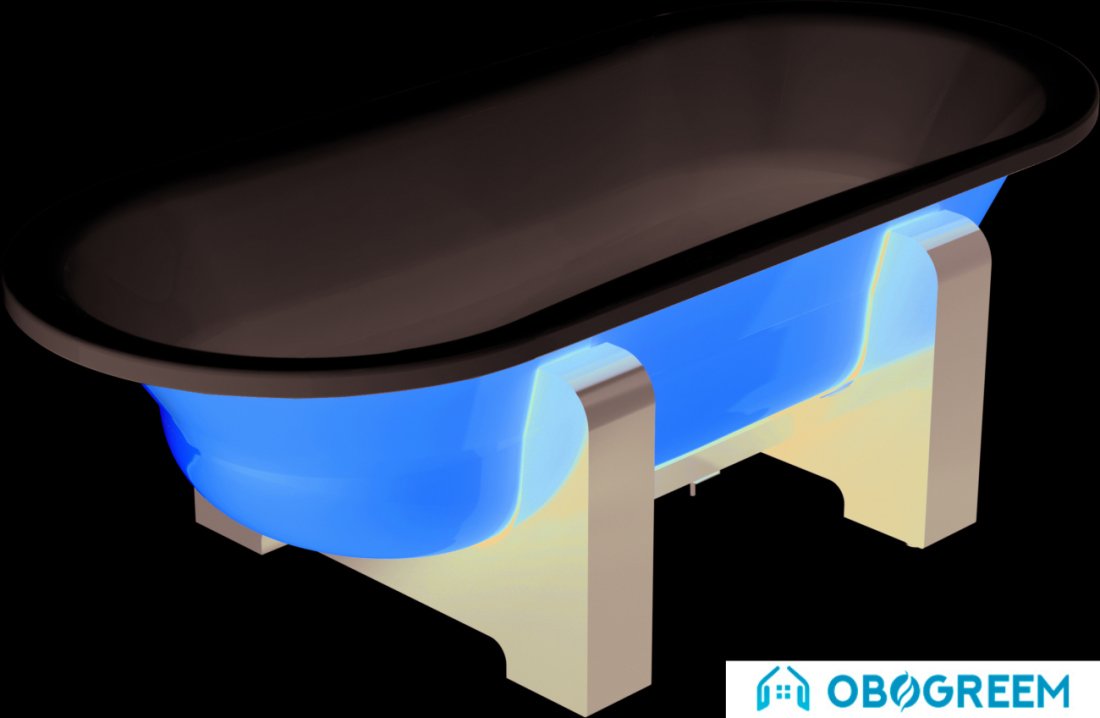 Ванна BLB Duo Comfort Oval Woodline 180x80 (желтый металлик)