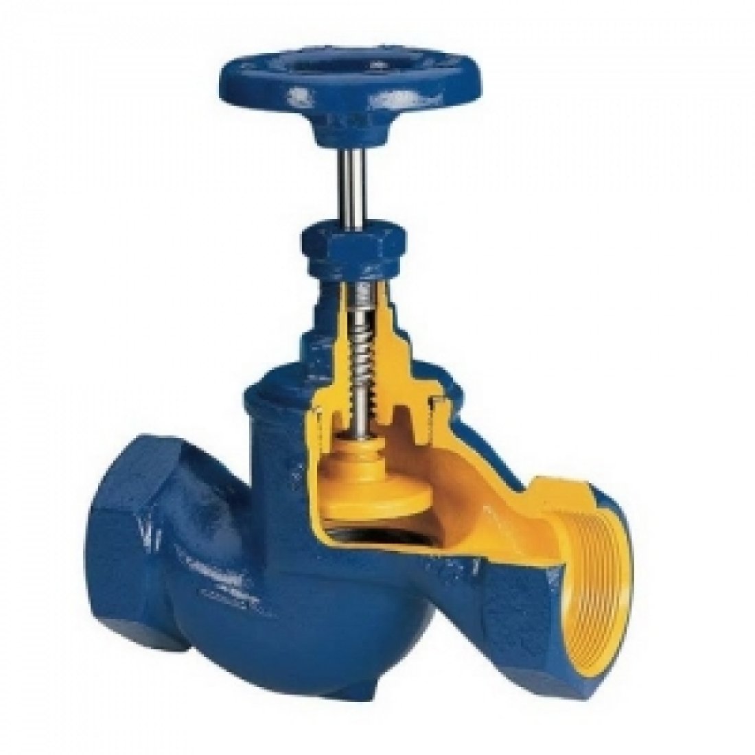 Клапан запорный BROEN V201 - 1"1/4 (ВР/ВР, PN16, Tmax-200°С, чугун, графитовое уплотнение)