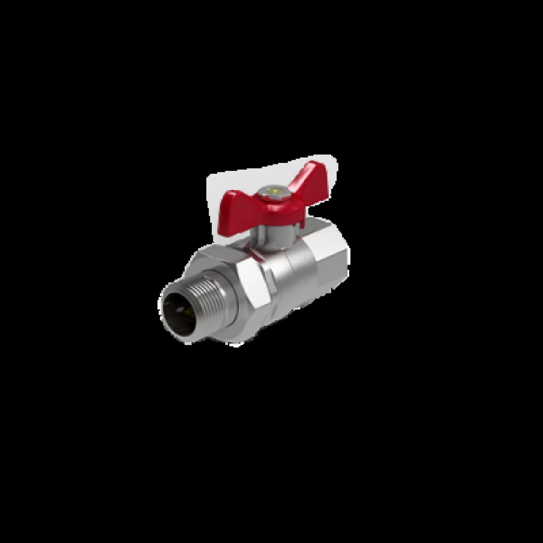 Кран шаровый Royal Thermo Optimal 3/4" НГ усиленный, бабочка