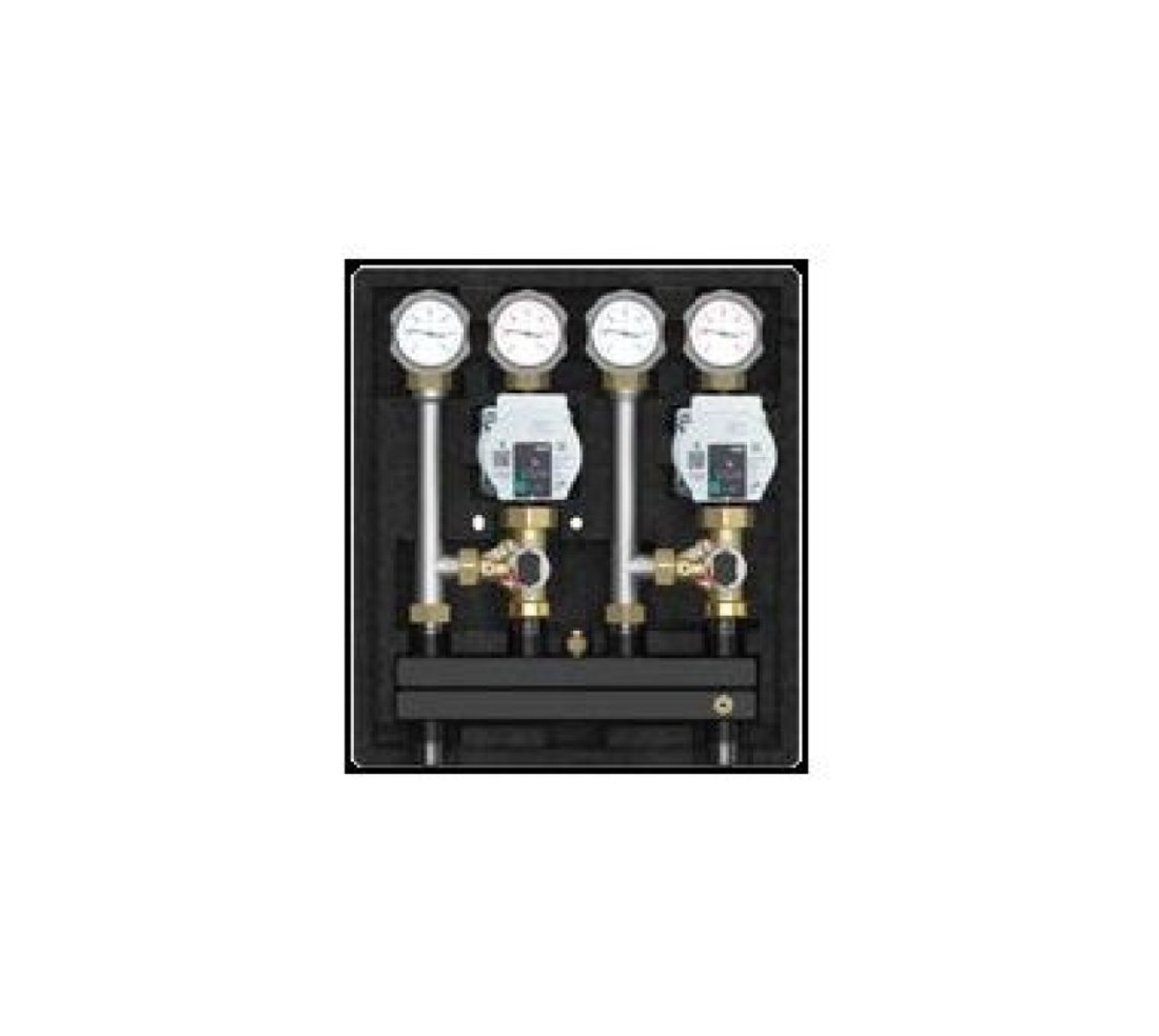 Meibes Насосно-смесительный модуль Kombimix 2MK с насосом Grundfos UPM3 70 (без сервоприводов)