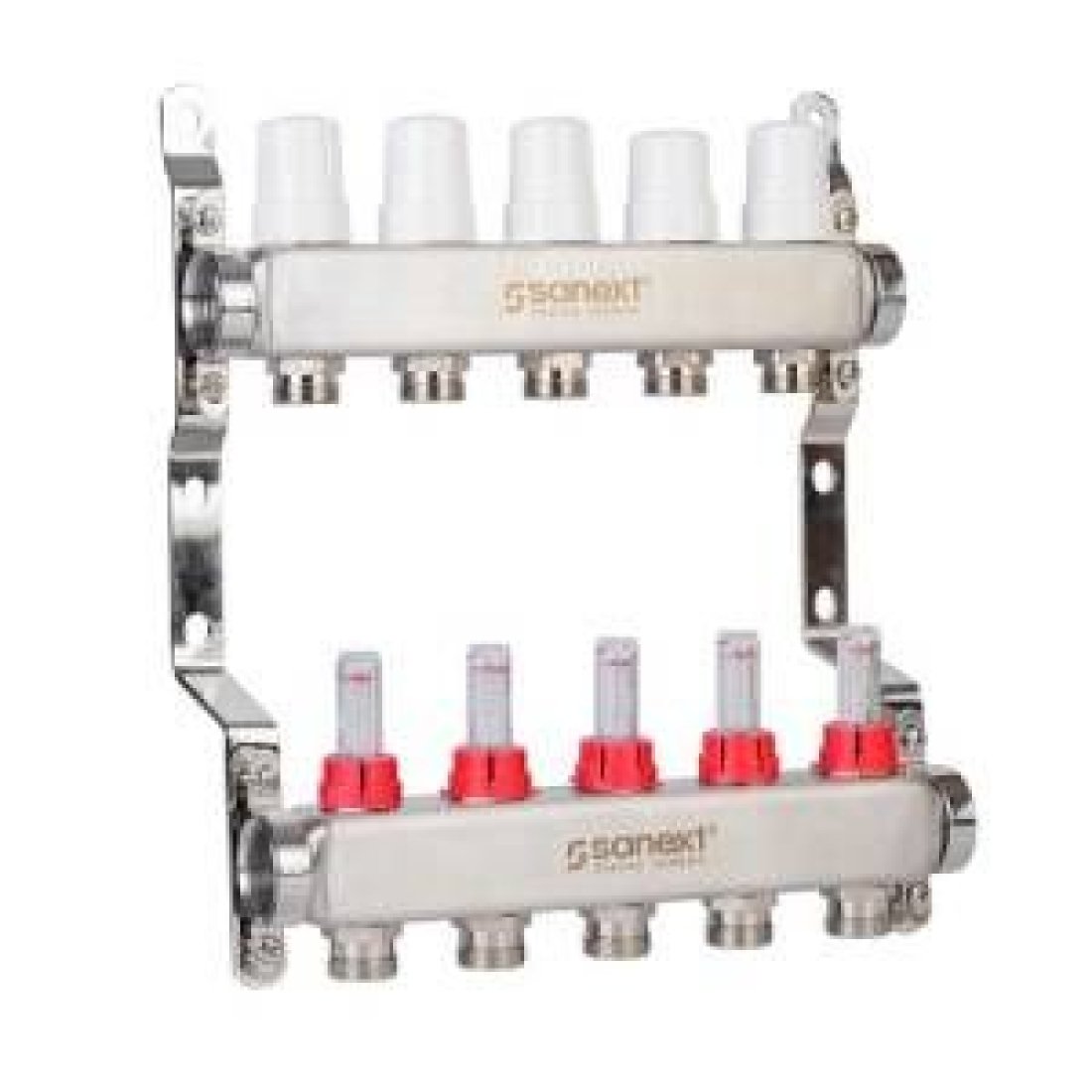 Коллекторная группа SANEXT - 1" на 3 контура 3/4"EK (с расходомерами)