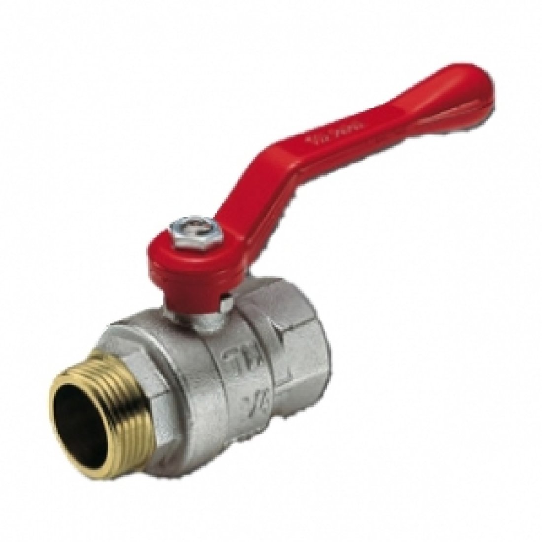 Кран шаровой полнопроходной Tiemme SCIROCCO 2311 - 1/2" (НР/ВР,PN50,Tmax 120°С,ручка-рычаг красная)