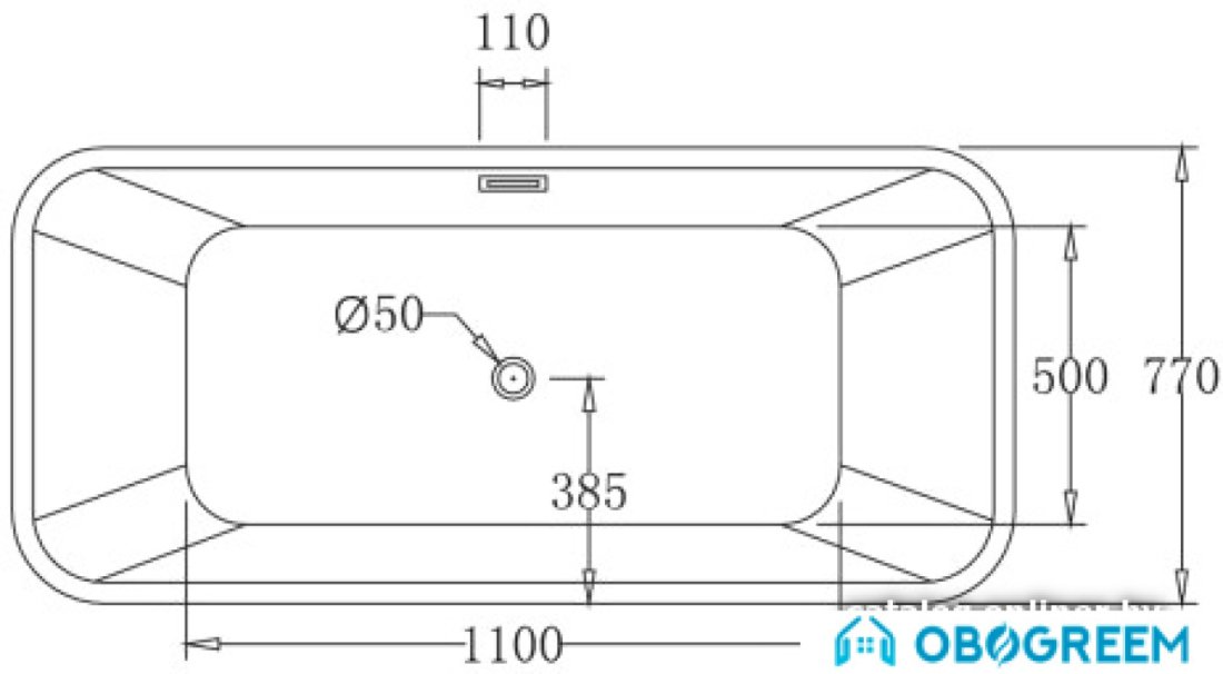 Ванна BelBagno BB60 170x80