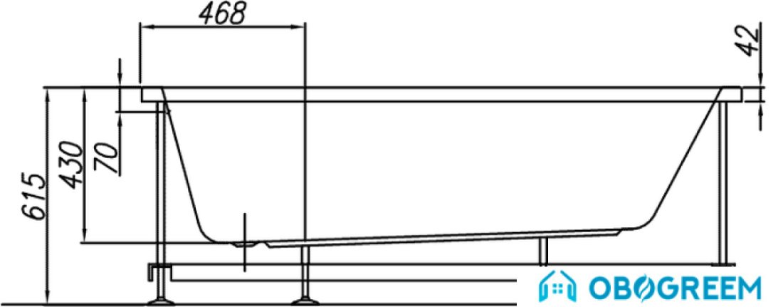 Ванна Kolpa-San Tamia 160x70