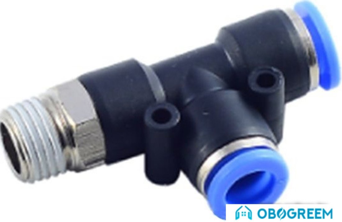 Фитинг RockForce Фитинг Т-образный для пластиковых труб 8 мм RF-SPD08-02
