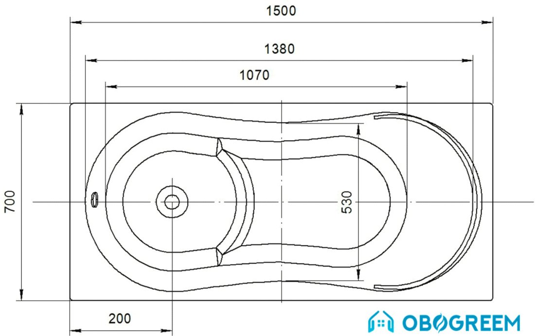 Ванна Aquatek Афродита 150x70