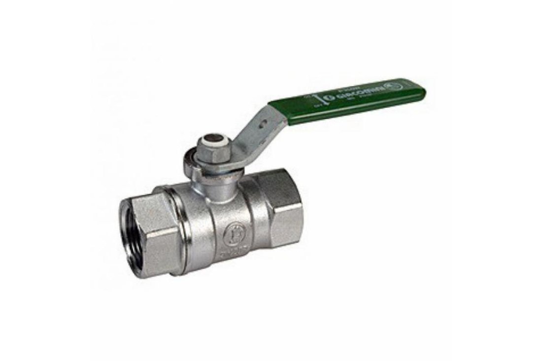 Кран шаровой латунь хром R250W Ду 32 Ру35 ВР рычаг Giacomini R250WX026