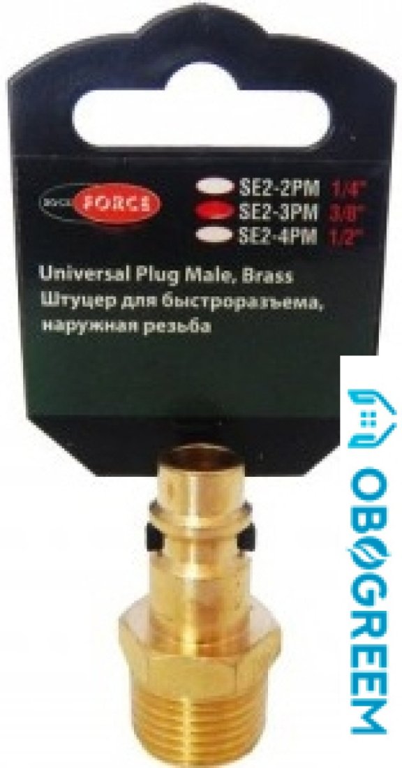 RockForce Штуцер для быстроразъема наруж резьба 3/8" RF-SE2-3PM