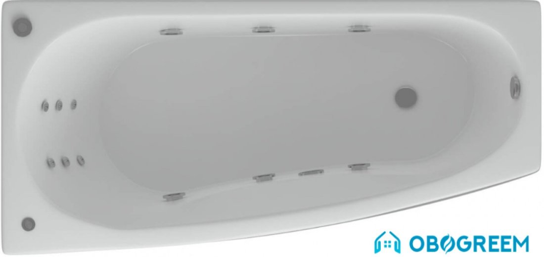 Ванна Aquatek Пандора 160x75 (с экраном, излив справа)