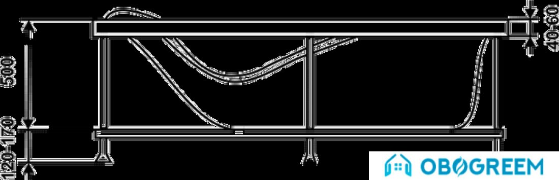 Ванна Eurolux Оливия 180x80