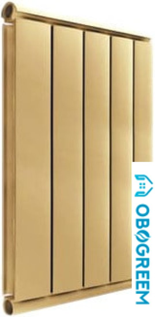 Алюминиевый радиатор Silver S 1100 (4 секции, золото муар)