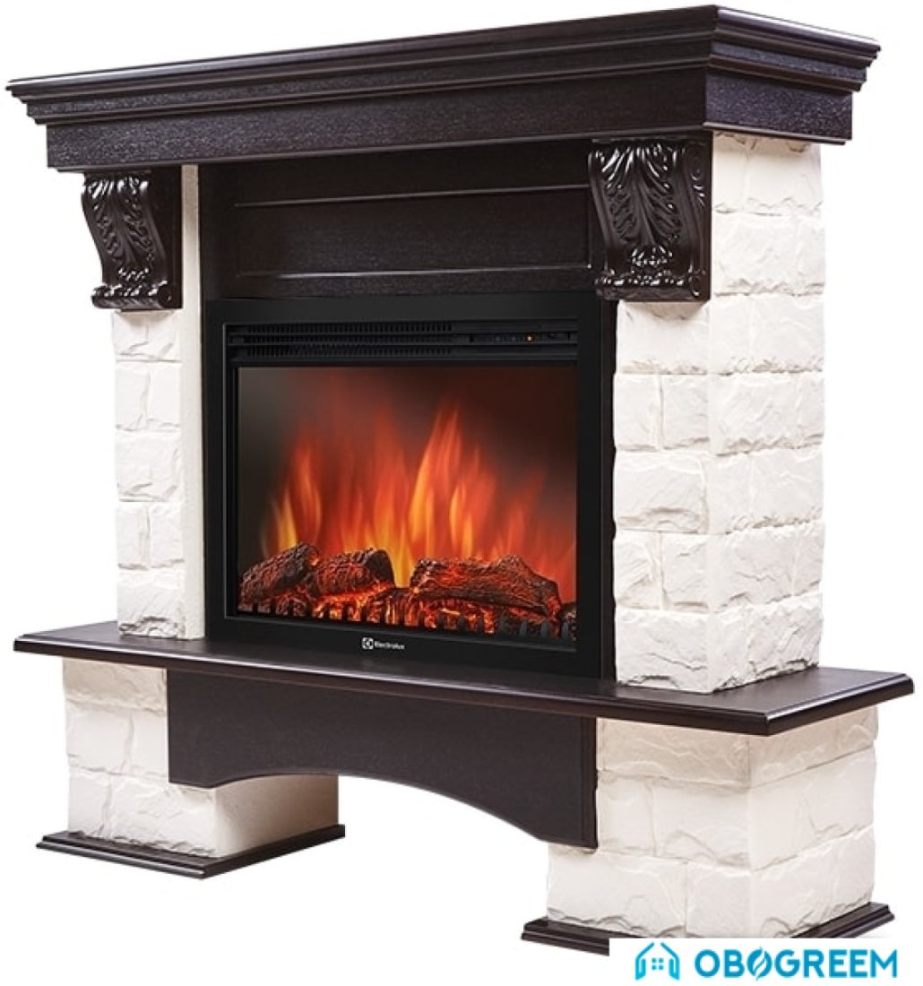 Портал Firelight Forte 25S (камень белый/шпон венге)