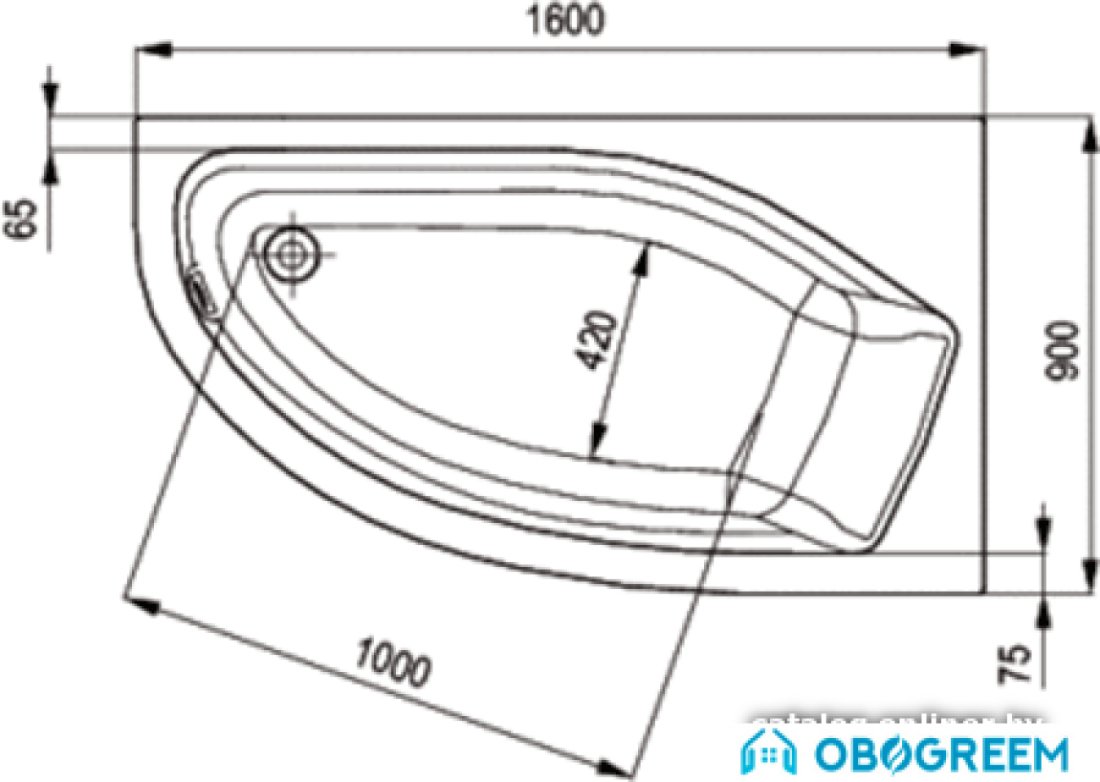 Ванна Ideal Standard Active 160x90 R [K1848]