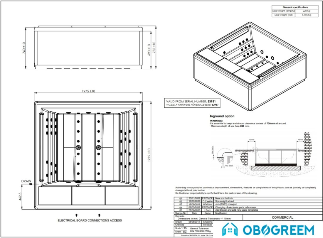 Ванна Aquavia Spa Quantum (silver/graphite woodermax)