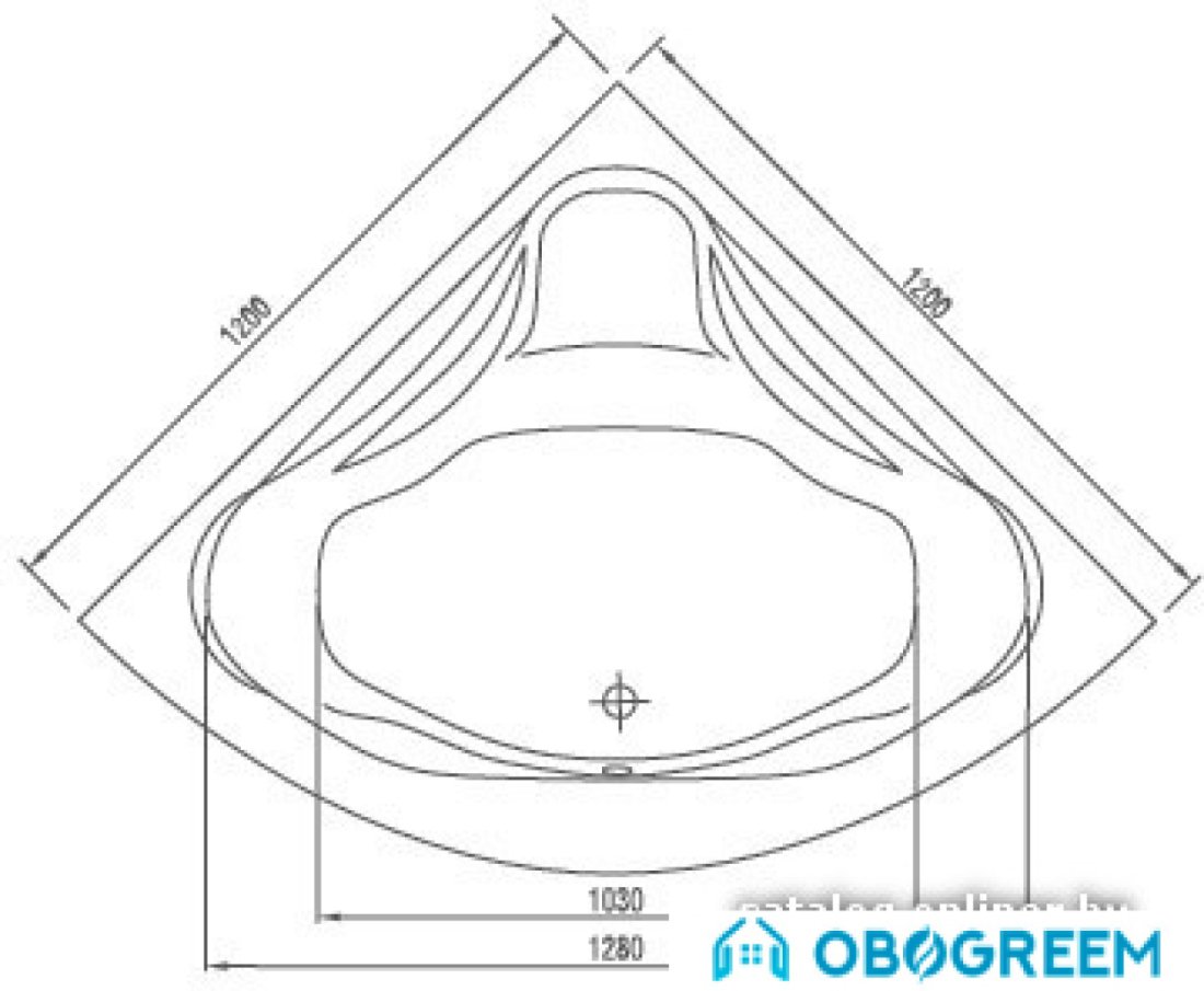 Ванна Artel Plast Чеслава 120x120