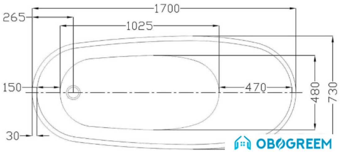 Ванна Fiinn Камила 170x83 A-5005
